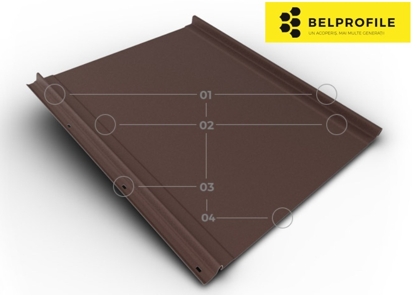 Click Flat, RAL 8017, finisaj SandShape, 0.5 mm [1]