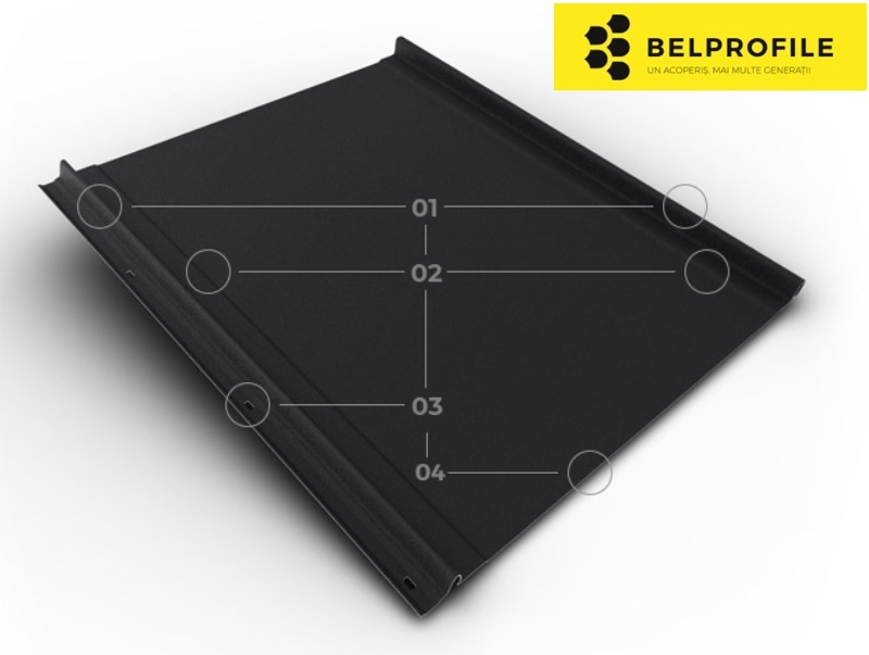 Click Flat, RAL 9005, finisaj SandShape, 0.5 mm [1]