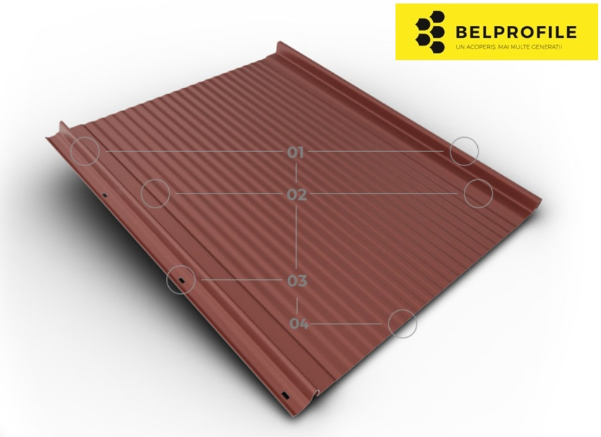 Click  Waves, RAL 3009, finisaj SunClear, 0.5 mm [1]
