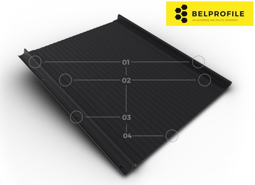 Click  Waves, RAL 9005, finisaj SandShape, 0.5 mm [1]