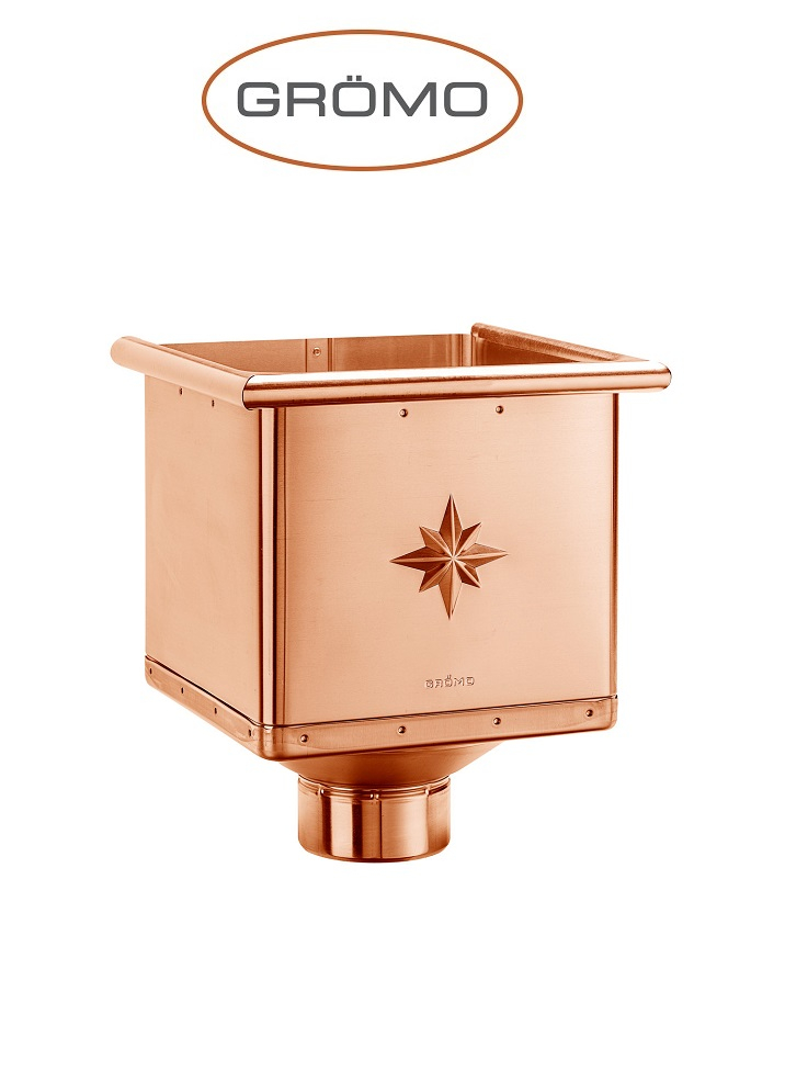 Colector terasa cubic Ø80, Cupru Gromo [1]