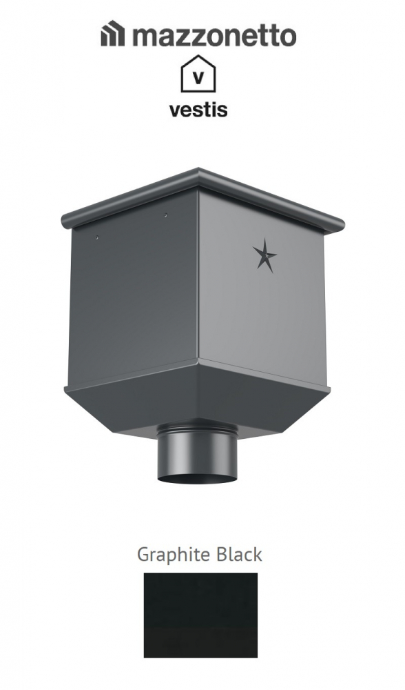 Colector terasa Ø100, Aluminiu Mazzonetto Vestis, RAL Graphite Black [1]
