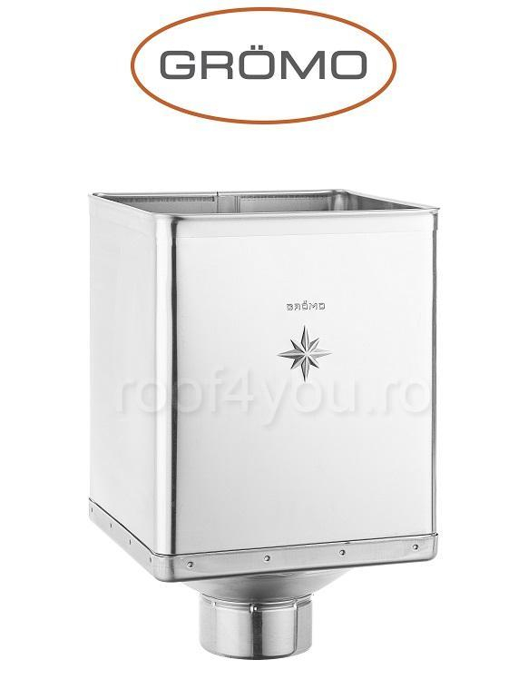 Colector terasa Ø87, Titan Zinc natural, GROMO [1]