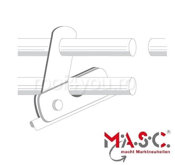 Conector pentru bara parazapada din aluminiu Ø28.75 [2]