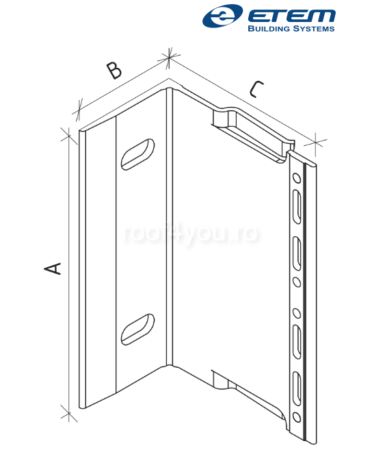 Consola fixare dubla, L 210x160mm, Etem [2]