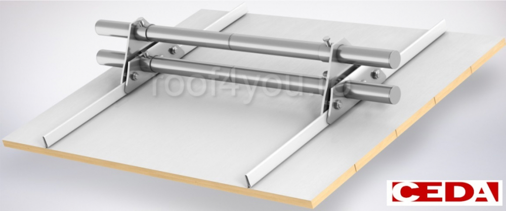 Consola parazapada dubla din aluminiu natural/prevopsit pentru tabla faltuita [2]