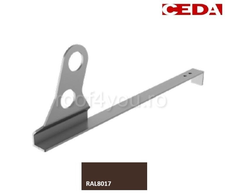 Consola parazapada dubla din aluminiu prevopsit  485mm, pentru tigla simpla [1]