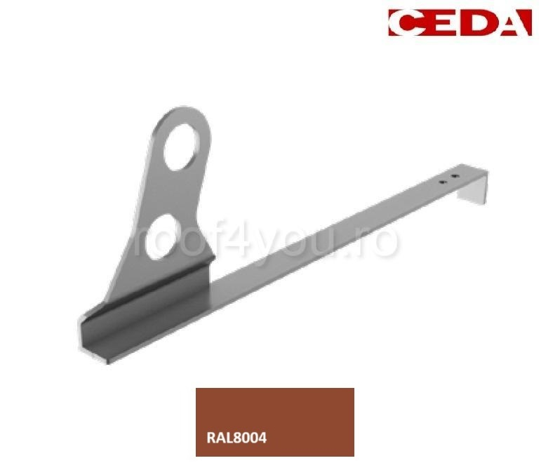 Consola parazapada dubla din aluminiu prevopsit  485mm, pentru tigla simpla [1]