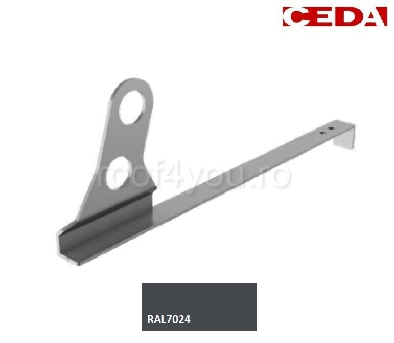 Consola parazapada dubla din aluminiu prevopsit  485mm, pentru tigla simpla [1]