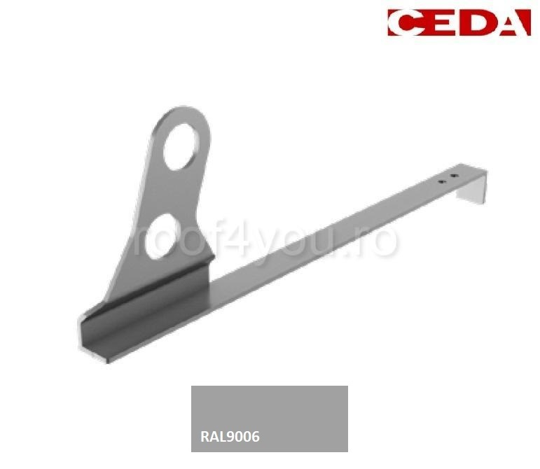 Consola parazapada dubla din aluminiu prevopsit  485mm, pentru tigla simpla [1]