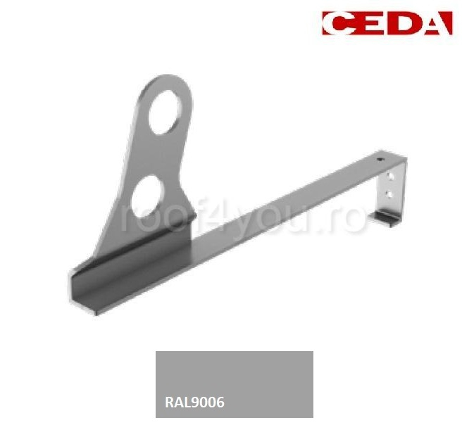 Consola parazapada dubla din aluminiu prevopsit,  pentru acoperis din tigla de pana la 47cm [1]