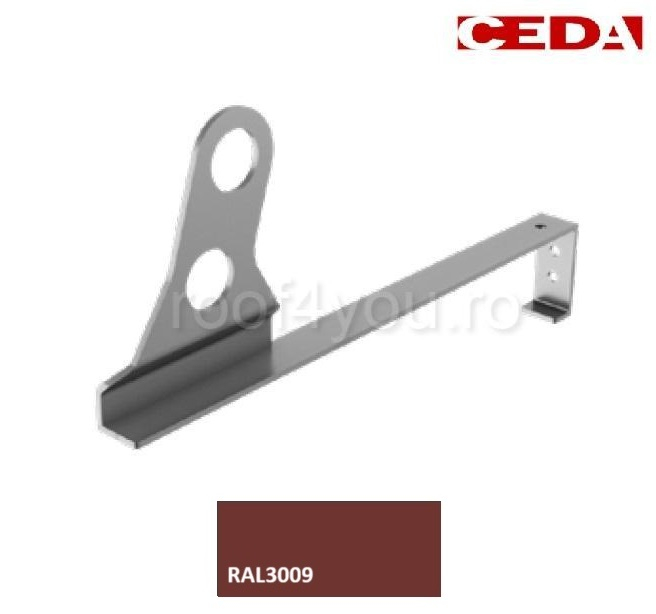 Consola parazapada dubla din aluminiu prevopsit,  pentru acoperis din tigla de pana la 47cm [1]