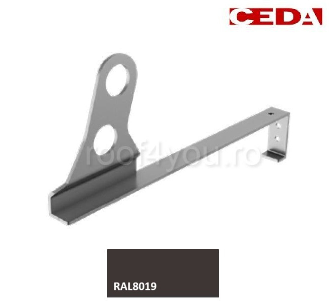 Consola parazapada dubla din aluminiu prevopsit,  pentru acoperis din tigla de pana la 47cm [1]