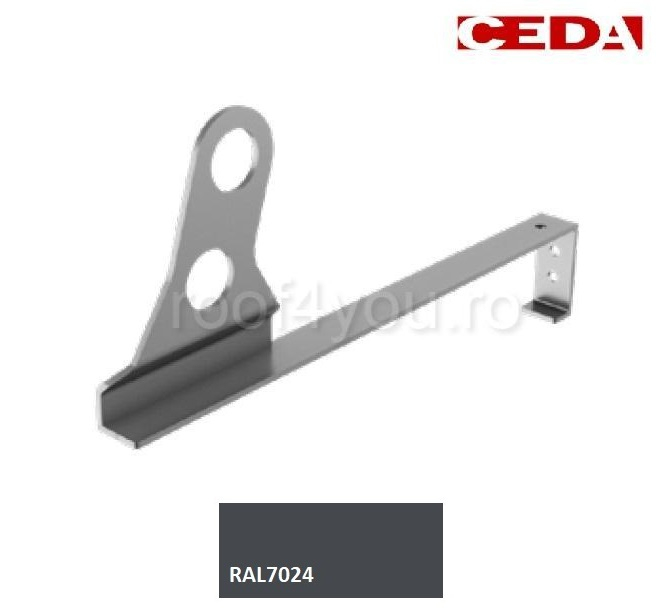 Consola parazapada dubla din aluminiu prevopsit,  pentru acoperis din tigla de pana la 47cm [1]