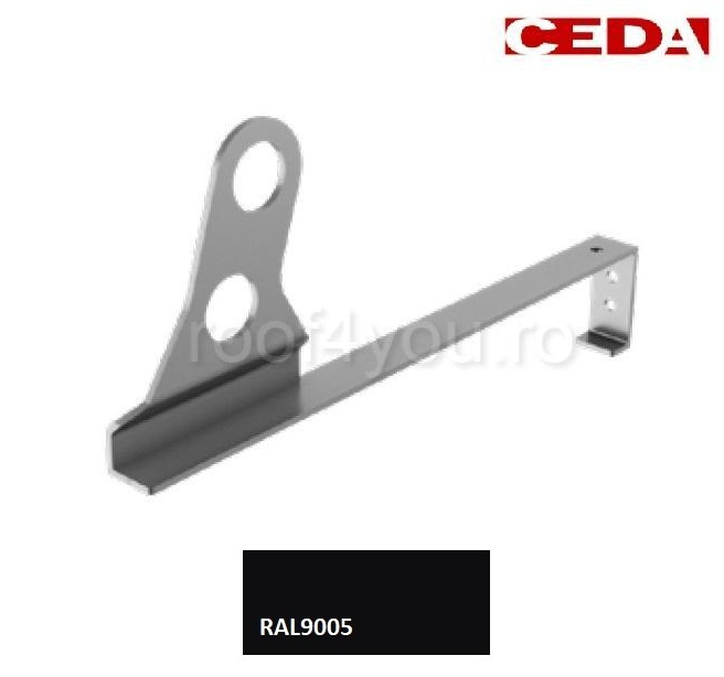 Consola parazapada dubla din aluminiu prevopsit,  pentru acoperis din tigla de pana la 47cm [1]
