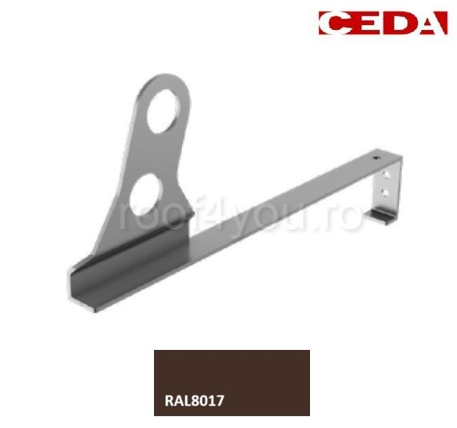 Consola parazapada dubla din aluminiu prevopsit,  pentru acoperis din tigla de pana la 47cm [1]