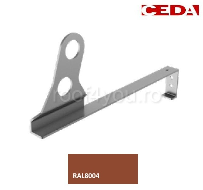 Consola parazapada dubla din aluminiu prevopsit,  pentru acoperis din tigla de pana la 47cm [1]