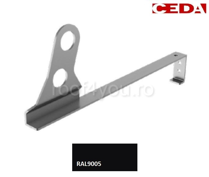 Consola parazapada dubla din aluminiu prevopsit,  pentru acoperis din tigla de pana la 52cm [1]