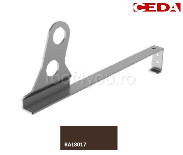 Consola parazapada dubla din aluminiu prevopsit,  pentru acoperis din tigla de pana la 52cm [1]