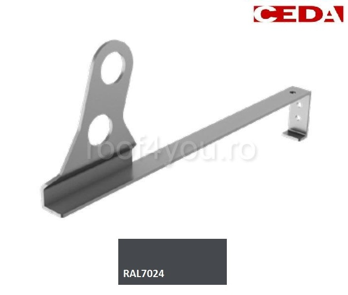 Consola parazapada dubla din aluminiu prevopsit,  pentru acoperis din tigla de pana la 52cm [1]