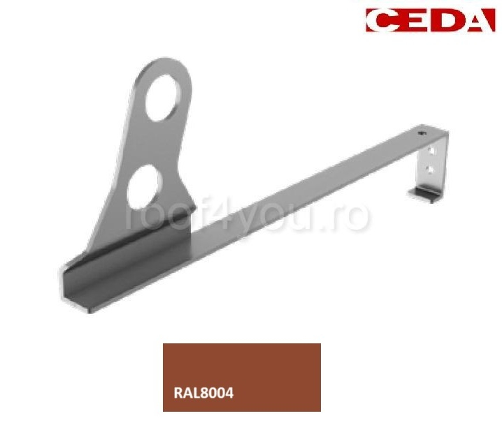 Consola parazapada dubla din aluminiu prevopsit,  pentru acoperis din tigla de pana la 52cm [1]