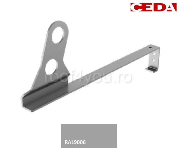 Consola parazapada dubla din aluminiu prevopsit,  pentru acoperis din tigla de pana la 52cm [1]