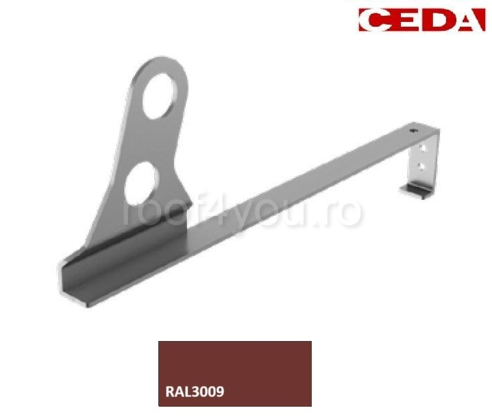 Consola parazapada dubla din aluminiu prevopsit,  pentru acoperis din tigla de pana la 52cm [1]