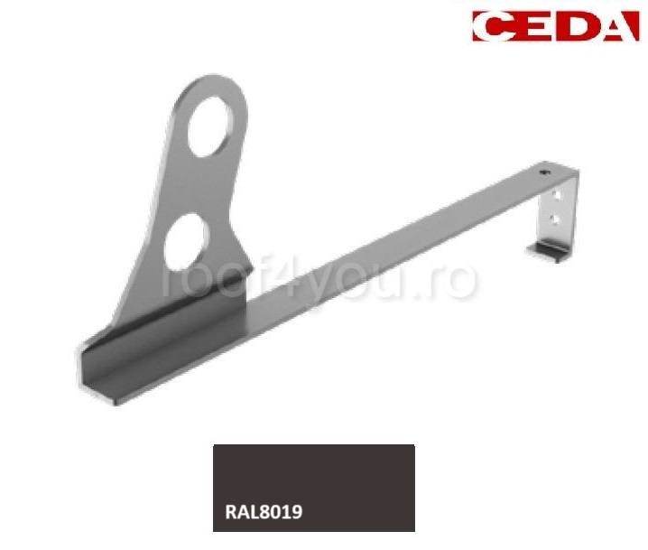 Consola parazapada dubla din aluminiu prevopsit,  pentru acoperis din tigla de pana la 52cm [1]