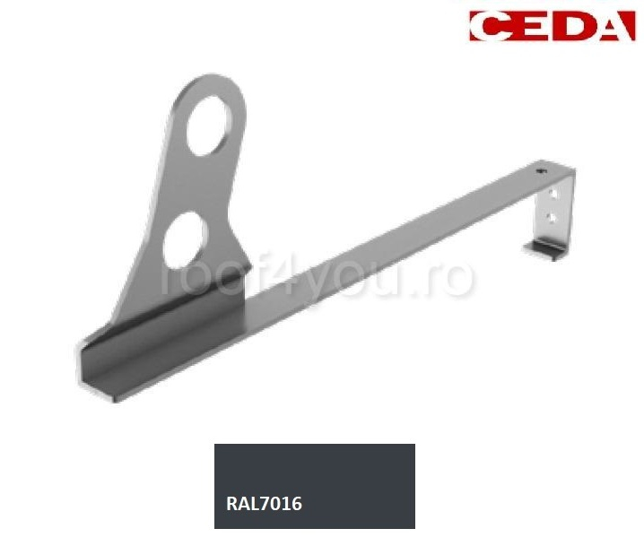 Consola parazapada dubla din aluminiu prevopsit,  pentru acoperis din tigla de pana la 52cm [1]
