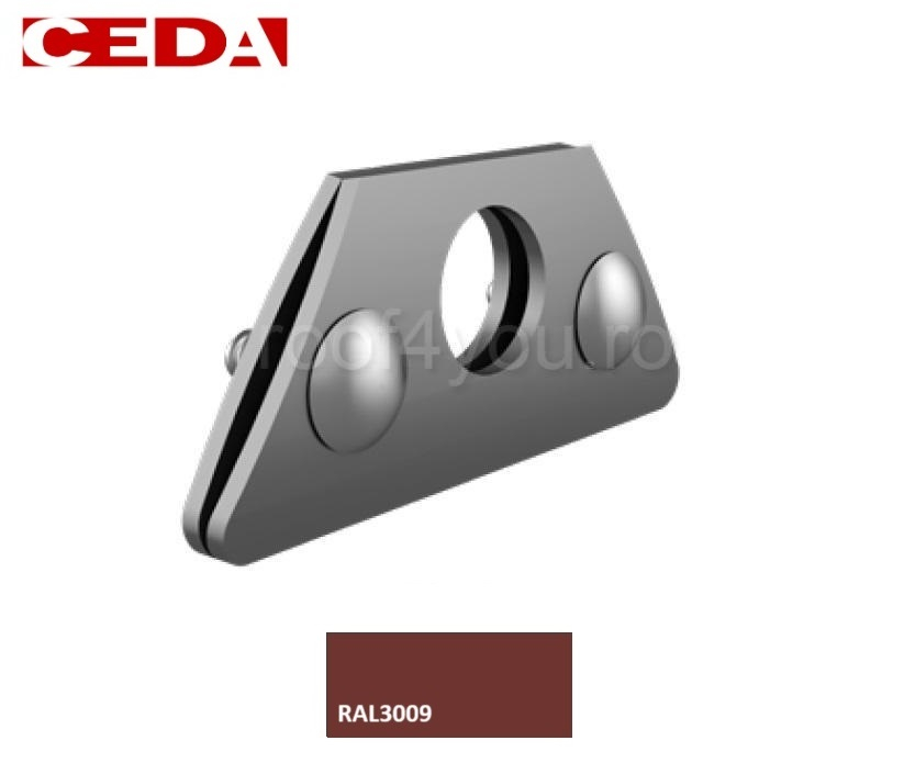 Consola parazapada simpla din aluminiu pentru tabla faltuita, cu suruburi din otel inoxidabil, Ral 7001, CEDA [1]
