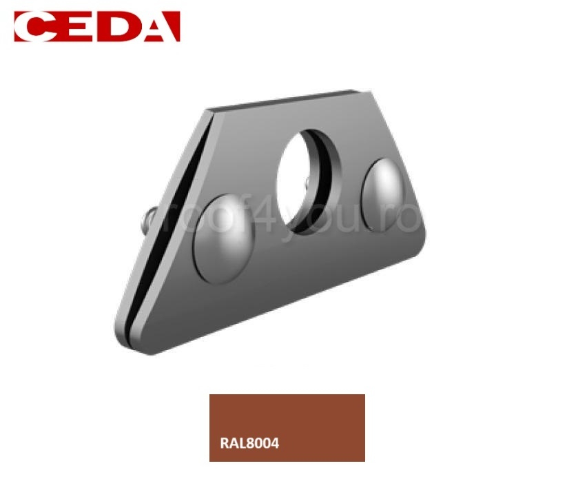 Consola parazapada simpla din aluminiu pentru tabla faltuita, cu suruburi din otel inoxidabil, Ral 7001, CEDA [1]