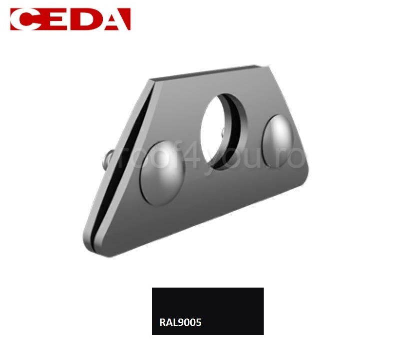Consola parazapada simpla din aluminiu pentru tabla faltuita, cu suruburi din otel inoxidabil, Ral 7001, CEDA [1]