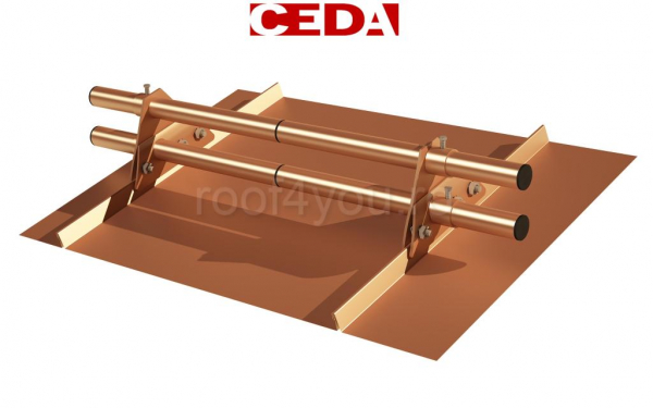 Consola parazapada dubla din cupru pentru tabla faltuita, cu suruburi din otel inoxidabil, CEDA [2]