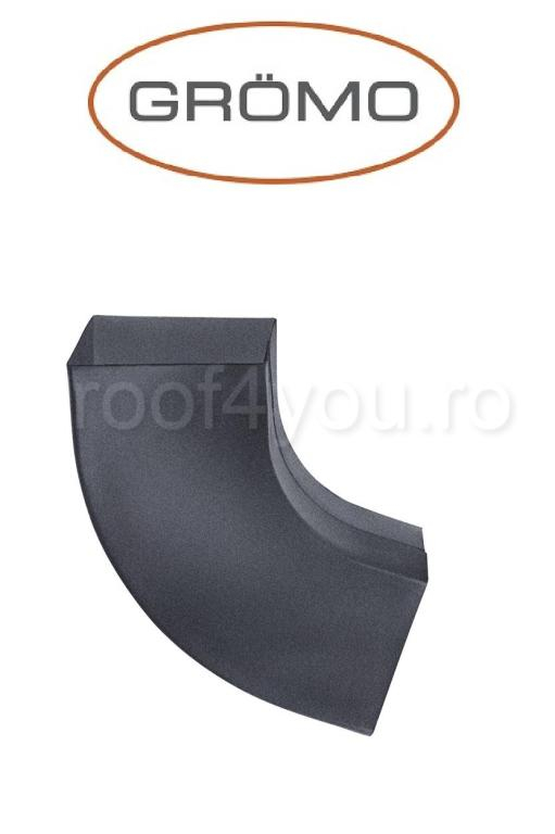 Cot rectangular 72° 80x80mm, Aluminiu GROMO, RAL 7016 [1]