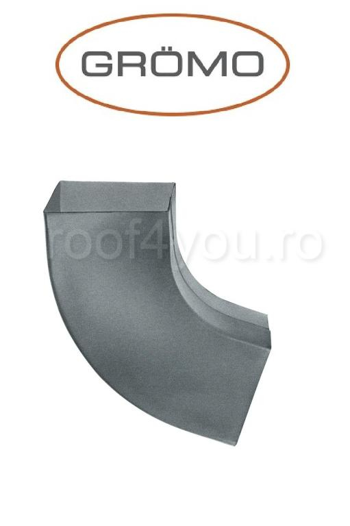 Cot rectangular 72° 80x80mm, Aluminiu GROMO, RAL 7005 [1]
