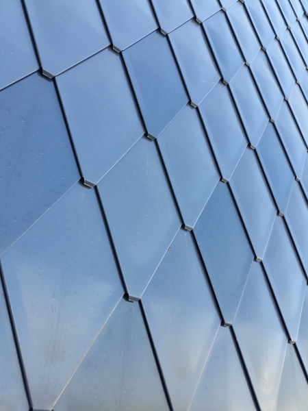 ECO-R line - solzi metalici din titan zinc Natural 0.65mm, model romboidali, 40buc/mp [3]