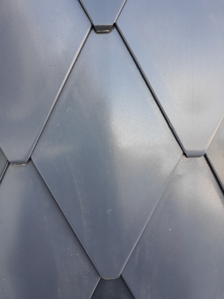 ECO-R line - solzi metalici din titan zinc Natural 0.65mm, model romboidali, 40buc/mp [4]
