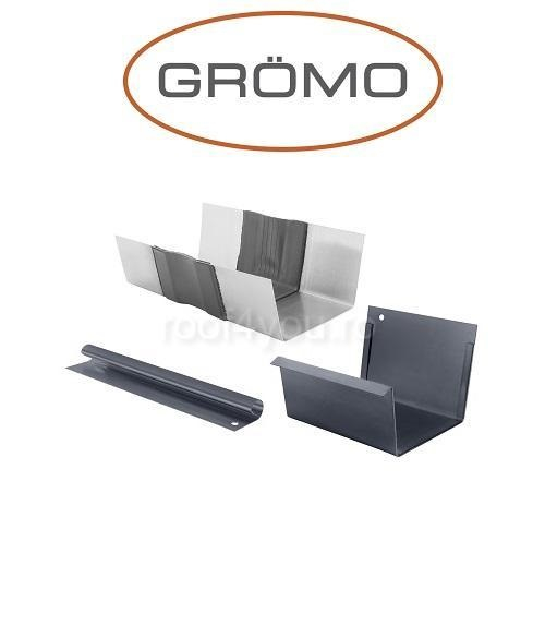 Element de dilatare jgheab rectangular 333mm, Aluminiu GROMO, RAL 7016 [1]