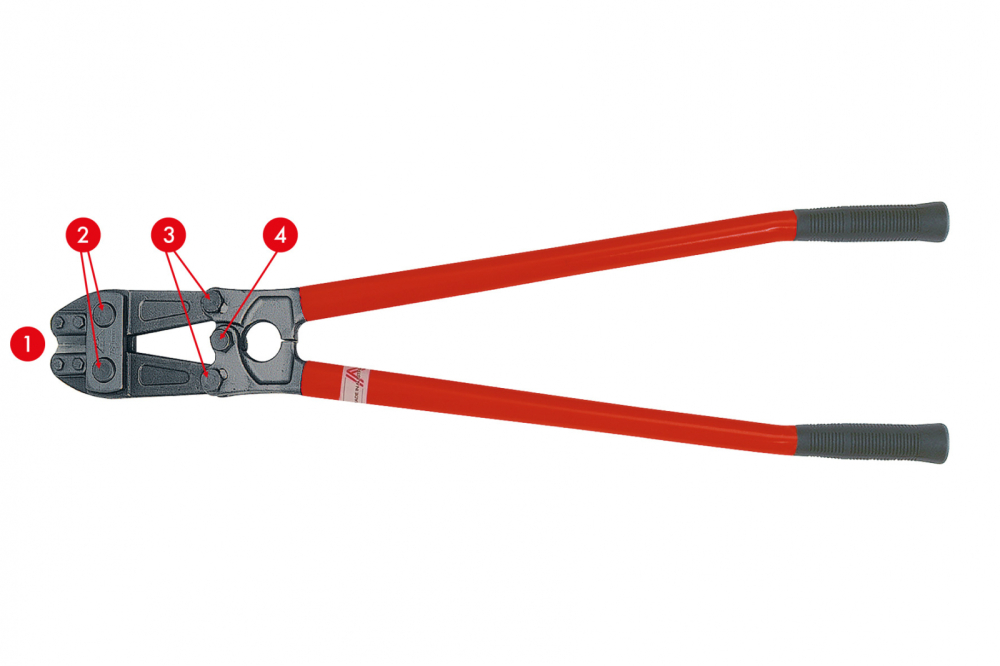 Foarfecă pentru tăiat bare metalice cu muchii de tăiere triunghiulare interschimbabile - STUBAI [2]