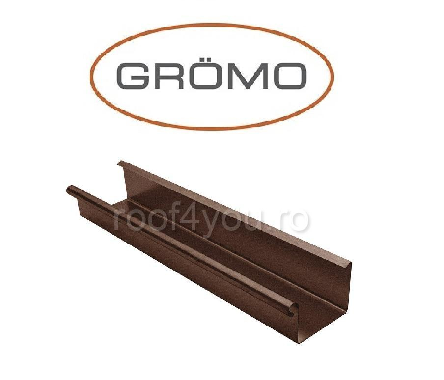 Jgheab rectangular 400mm, L=3m, Aluminiu GROMO, RAL Testa Di Moro [1]