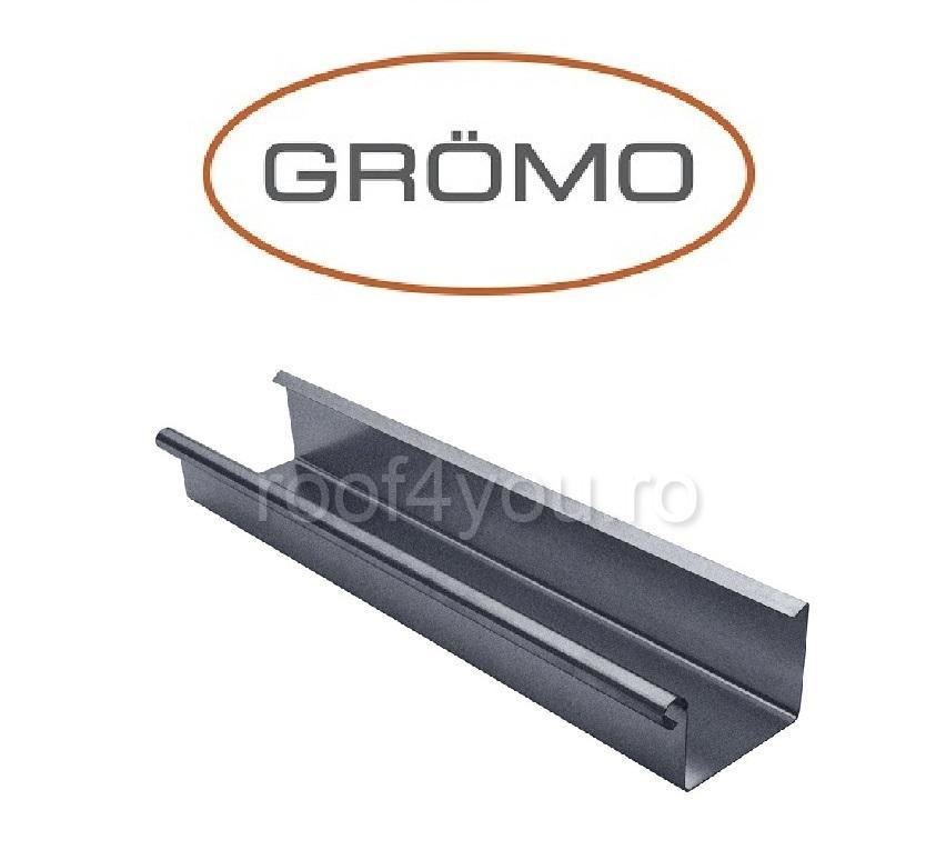 Jgheab rectangular 250mm, L=3m, Aluminiu GROMO, RAL 7016 [1]