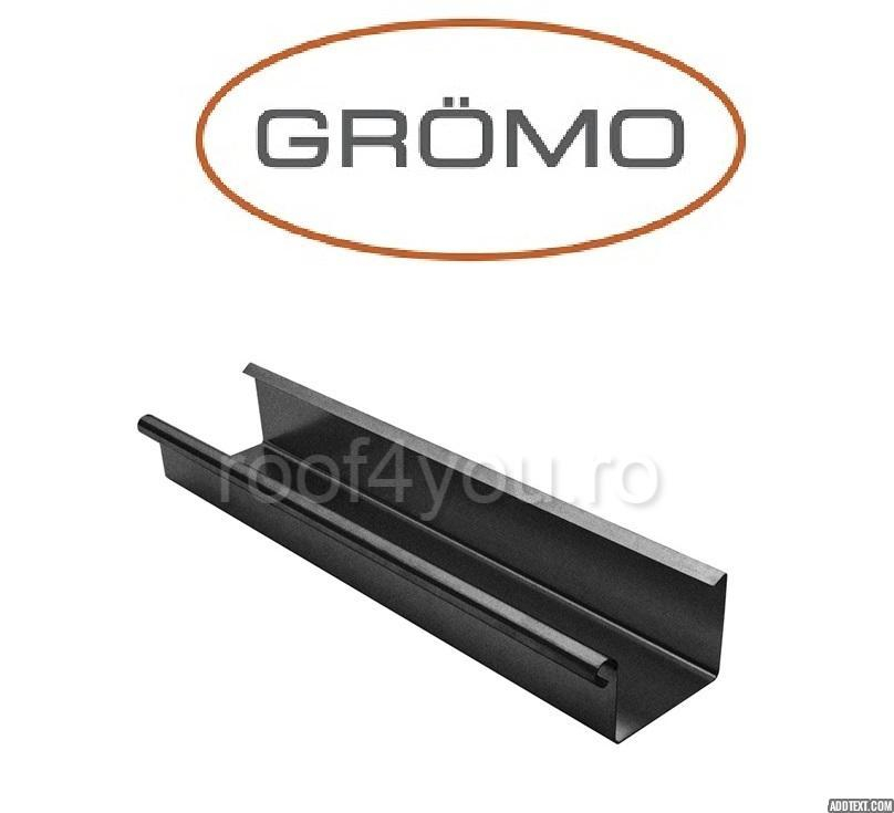 Jgheab rectangular 333mm, L=3m, Aluminiu GROMO, RAL 9005 [1]