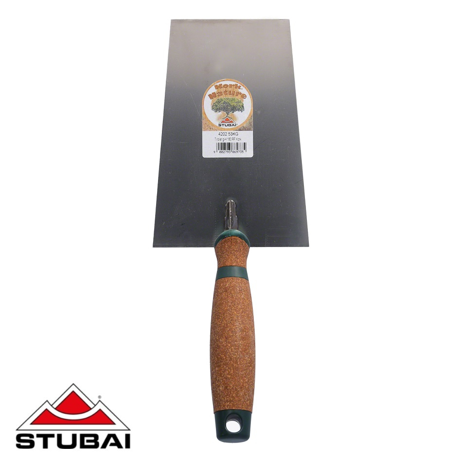 Mistrie pentru zidarit cu maner de pluta, INOX [2]