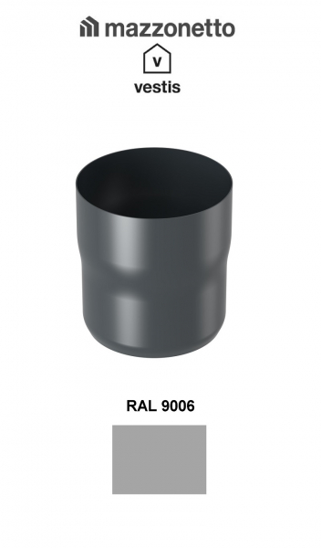 Racord burlan circular Ø100, Aluminiu Mazzonetto Vestis, RAL 9006 [2]