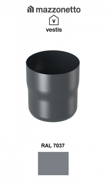Racord burlan circular Ø120, Aluminiu Mazzonetto Vestis, RAL 7037 [2]
