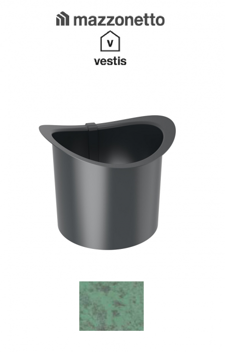 Element de racord cu guler Ø100, Aluminiu Mazzonetto Vestis, RAL Copper Green [2]