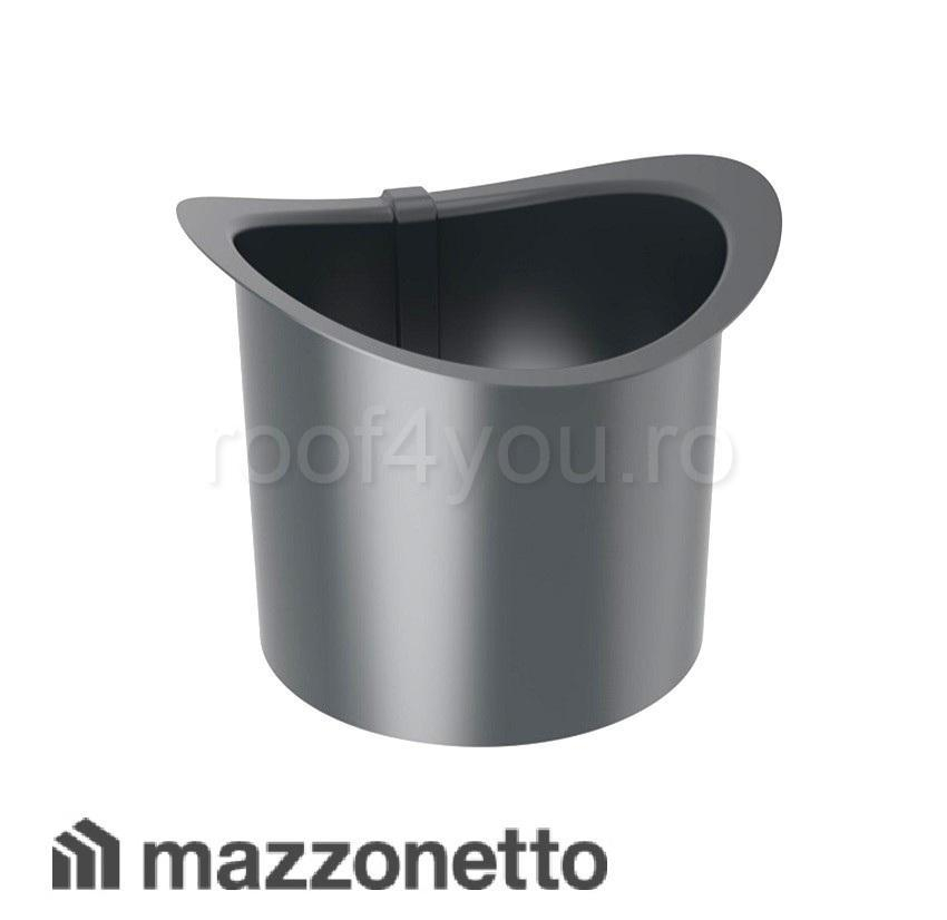 Racord de evacuare pentru lipire, rotund/plat, Ø100 mm, din tabla zincata [1]
