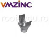 Racord jgheab burlan rectangular 333mm titan zinc natural Vmzinc [2]