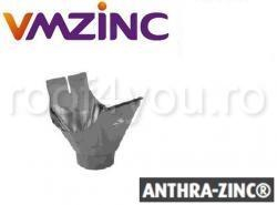 Racord jgheab burlan semirotund Ø80 titan zinc Anthra Vmzinc [2]