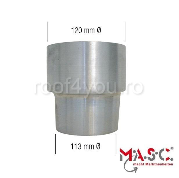 Reductie din zinc pentru țeavă verticală PE 125 Ø [1]